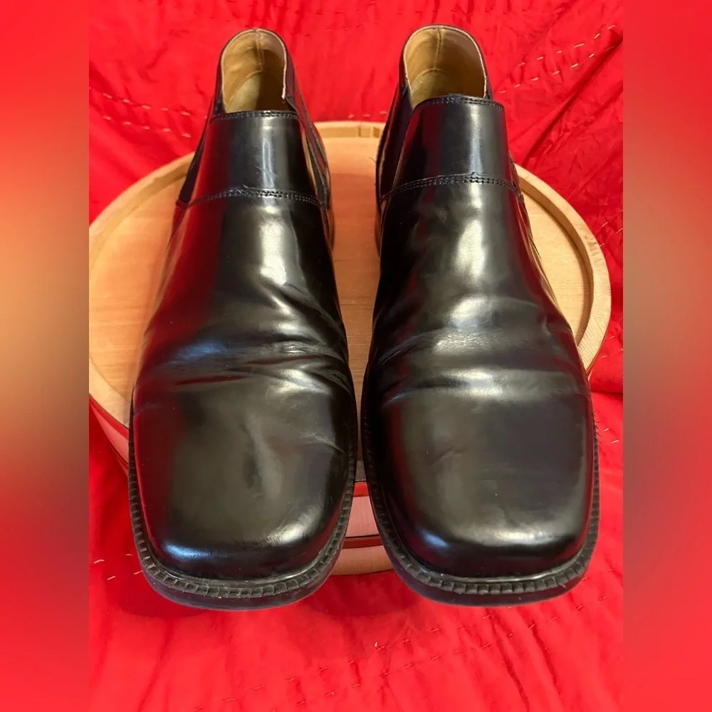 Stacy Adams Black Leather Slip On Dress Shoes Size 12M